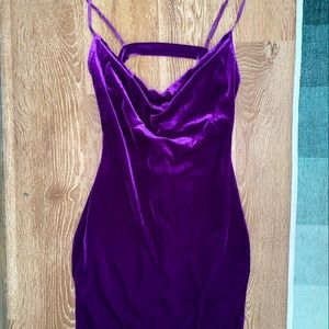 Velvet purple mini dress (Fashion nova)
